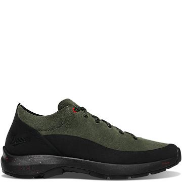 Men's Danner Caprine Low Suede Hiking Shoes Olive | CA4783FM
