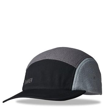 Men's Danner Fleece Running Cap Hats Black / Grey | CA5002DN