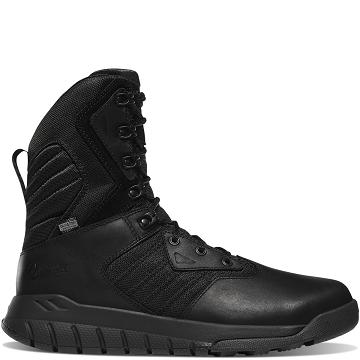 Men's Danner Instinct Tactical 8" Side-Zip Tactical Boots Black | CA4672FM