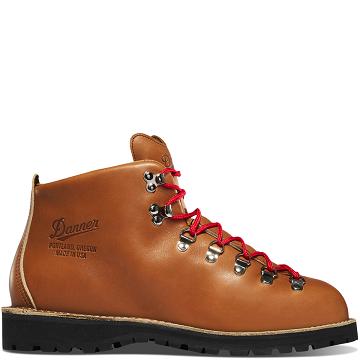 Men's Danner Mountain Light Cascade Work Boots Brown | CA4884DN