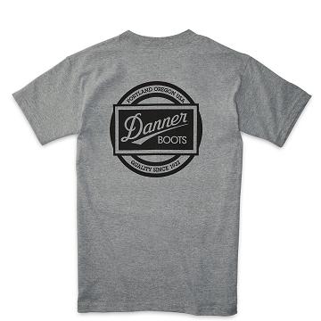 Men's Danner Pocket T-Shirt 1970's Logo Clothing Silver | CA5017TV