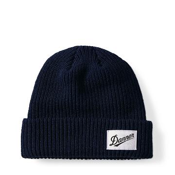 Men's Danner Ribbed Beanie Hats Navy | CA5003SO