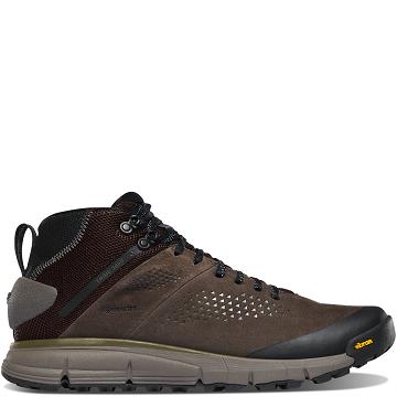 Men's Danner Trail 2650 GTX Mid Hiking Shoes Brown / Green | CA4769EX