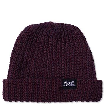 Women's Danner Watch Cap Hats Navy / Burgundy | CA4576DN